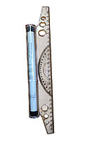 Рейсшина 30 см прозора пластикова Р300п