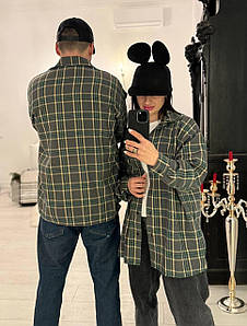 Жіноча чоловіча сорочка у стилі family look не кошлатиться