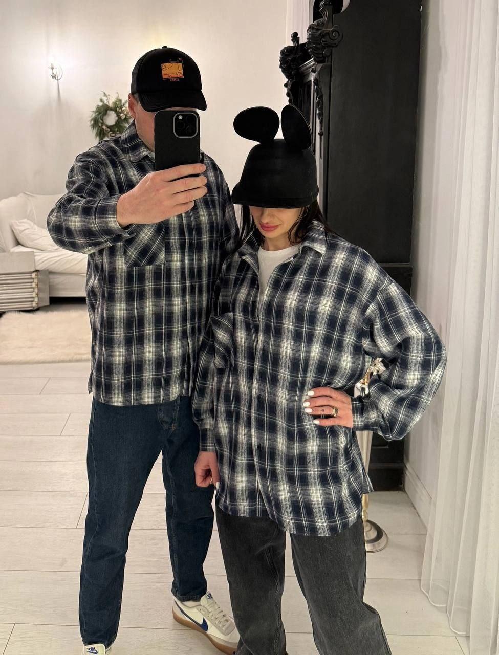 Чоловіча стильна сорочка турецька фланель, фото 1