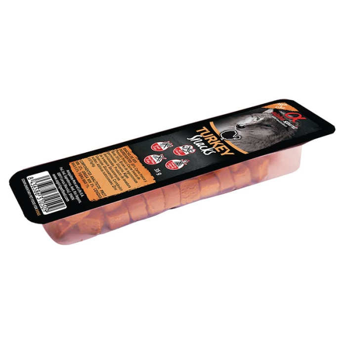 Напіввологі ласощі для собак Alpha Spirit (Альфа Спіріт) DOG Snacks Turkey кубики з індичкою 35 г, фото 1