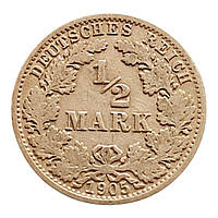 Німеччина ½ марки, 1905  Мітка монетного двору "А" - Берлін