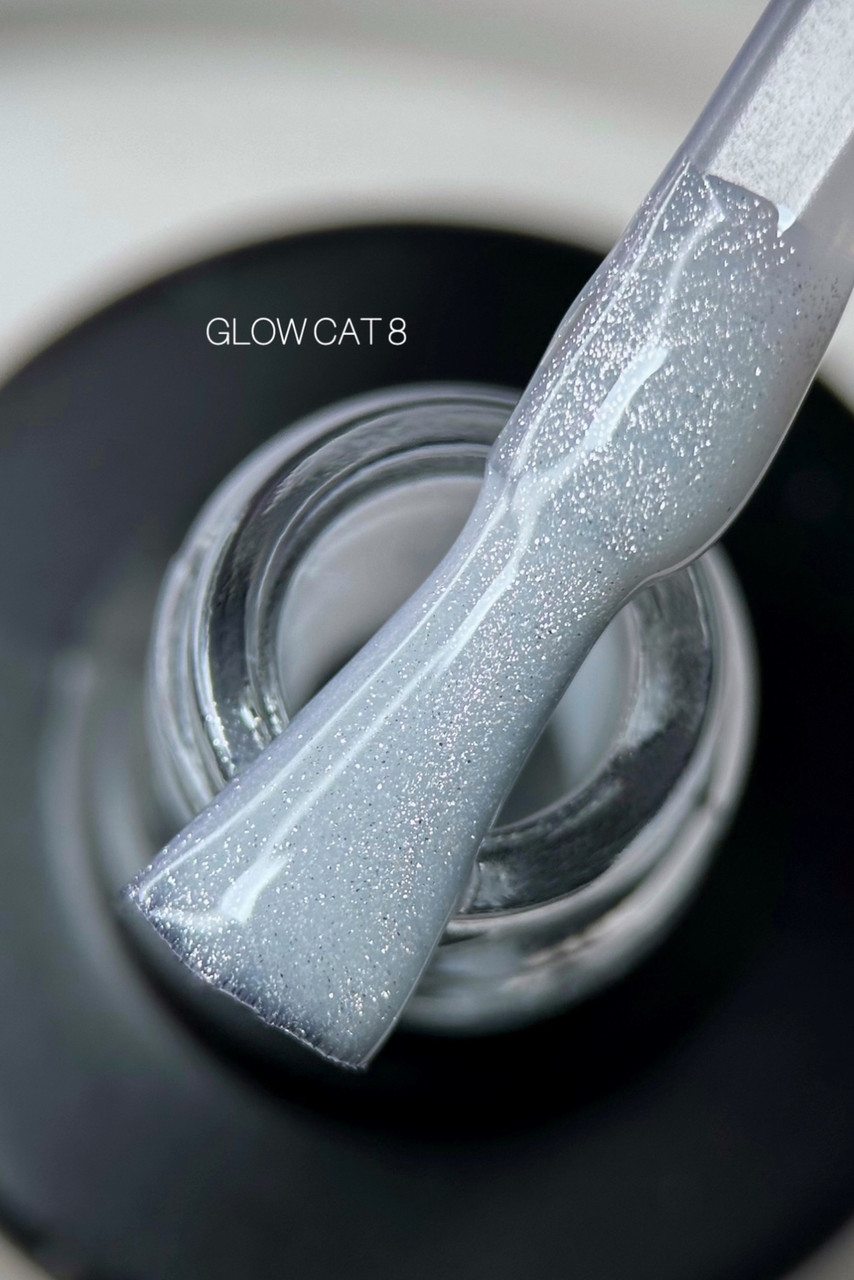 Гель-лак SAGA Glow Cat №08 котяче око сріблястий, 9 мл, фото 1