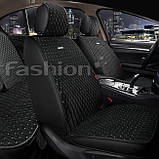 Повний комплект на сидіння CarFashion, модель RUBIN, чорний з сірою ниткою, фото 3