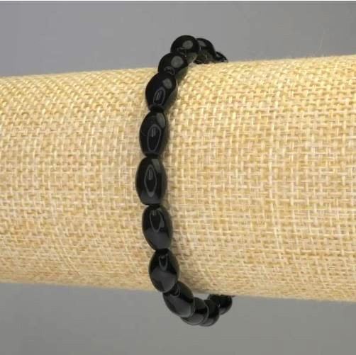 Браслет Агат зерно d-12х8мм+- L-18см стрейч, фото 1