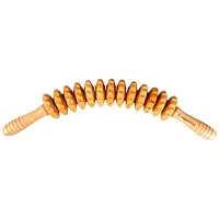 Напівкруглий дерев'яний масажний ролик inSPORTline антицелюлітний Marlee 500