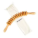 Напівкруглий дерев'яний масажний ролик inSPORTline антицелюлітний Marlee 500, фото 2