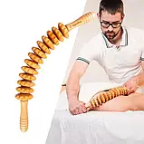 Напівкруглий дерев'яний масажний ролик inSPORTline антицелюлітний Marlee 500, фото 4