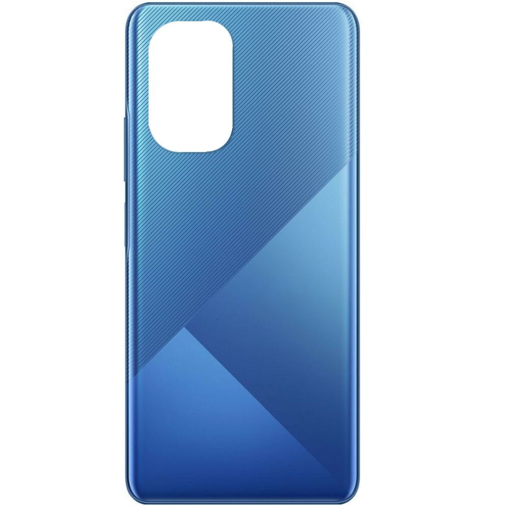 Задня кришка Xiaomi Poco F3 /Redmi K40 синя, Deep Ocean Blue, Логотип "POCO"