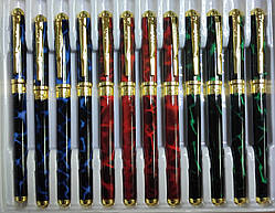 Ручка металева перова BAIXIN FP-801 (золото, мармур)