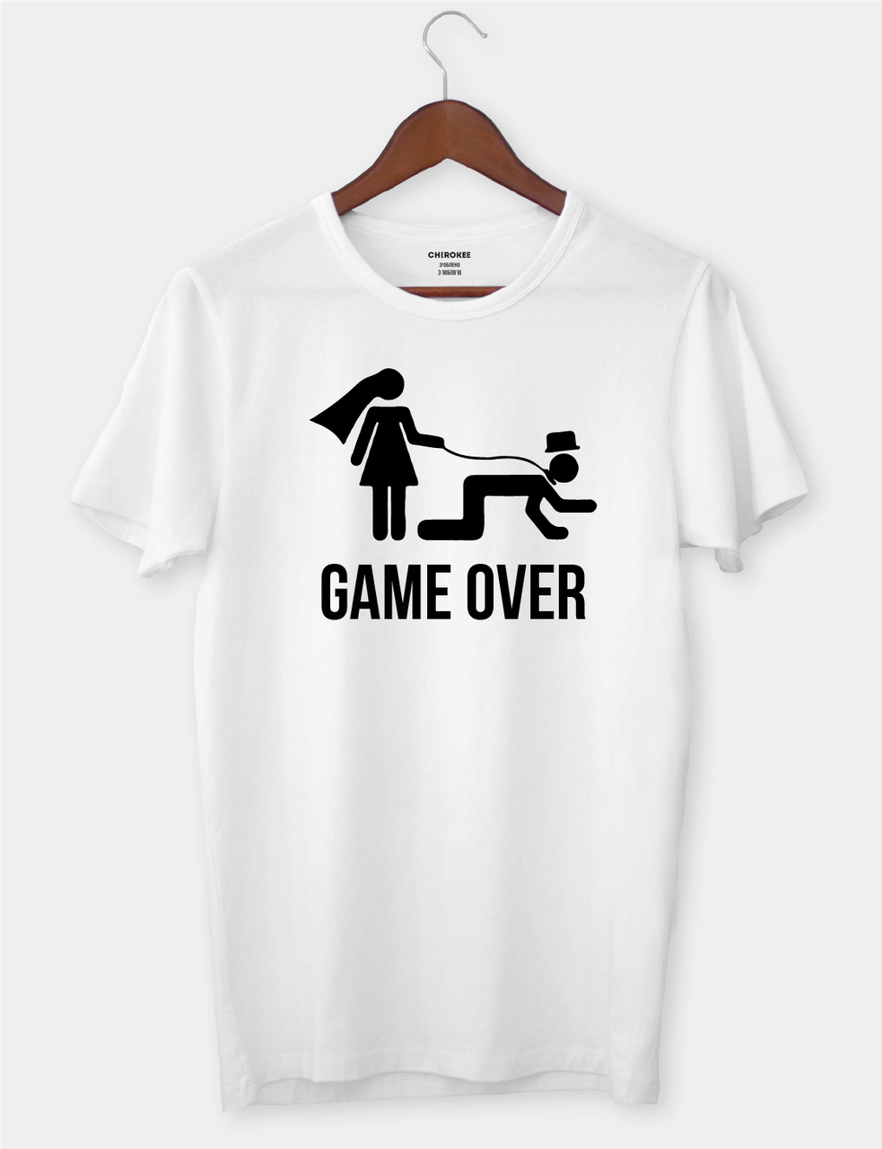 Класна футболка з кумедним принтом і написом "GAME OVER"