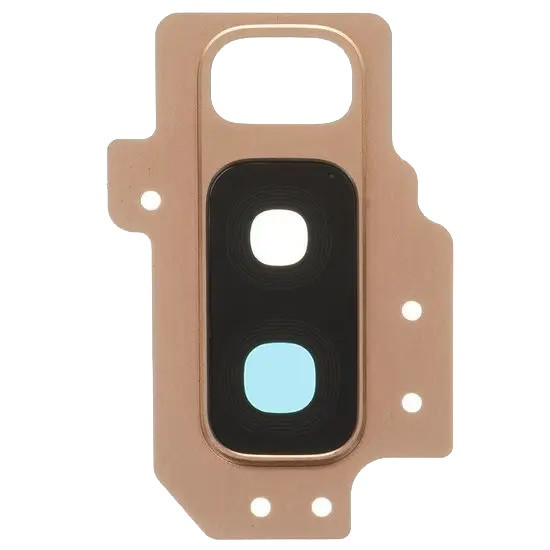 Скло камери Samsung G965 Galaxy S9+ з рамкою золотистого кольору, Sunrise Gold, фото 1