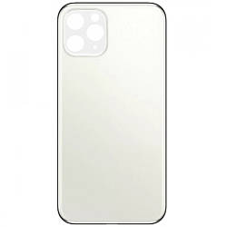 Задня кришка iPhone 11 Pro Max срібляста, Matte Silver, з великими отворами під вікна камер, оригінал PRC