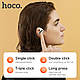 Бездротові Bluetooth-навушники AirPods HOCO OPEN-EAR EA4 блютуз-навушники для айфона, гарнітура, бежеві, фото 8