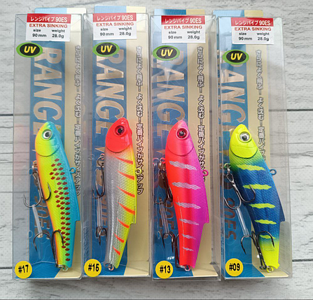 Воблер Columbia Range Vib 90ES 90mm 28g Набір 4шт, фото 1