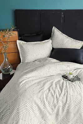 Постільна Білизна Issimo Home Сатин люкс Strada White двоспальний євро 200х220см