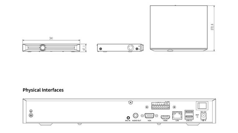 TC-R3220 Spec: I/B/K/V3.1 NVR 20 каналів, ,, фото 1