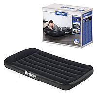 Надувне односпальне велюрове ліжко-матрац із вбудованим насосом Bestway (67556)