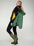 Стильна жіноча демісезонна куртка утеплена-трансформер світловідбивна- ''Палермо'', фото 2