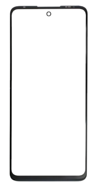 Скло корпусу для Motorola XT2239 Moto E22, чорне, з OCA-плівкою