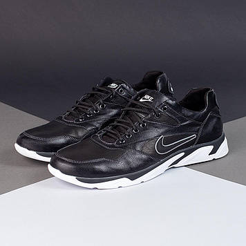 Чоловічі шкіряні кросівки демісезонні чорні (натуральна шкіра), батали весна-осінь для чоловіків, великі розміри 46 47 48 49 50