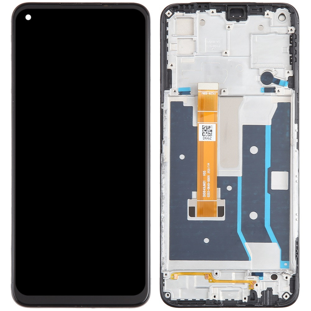 Дисплей Oppo A73 5G чорний, оригінал PRC, з рамкою, фото 1