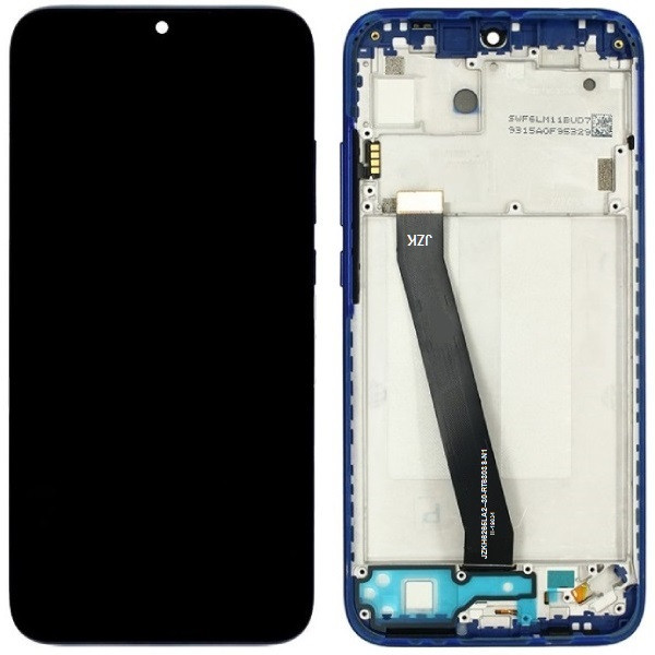 Дисплей Xiaomi Redmi 7 чорний, оригінал PRC, з рамкою синього кольору, Comet Blue, фото 1