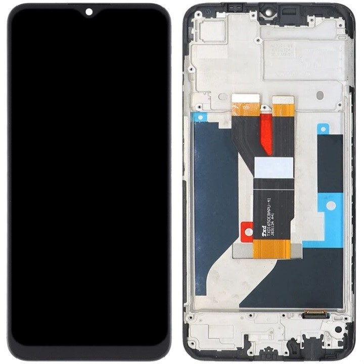 Дисплей Realme C11 2021 /C20 /C20A /C21 /Narzo 50i чорний, оригінал PRC, з рамкою, фото 1