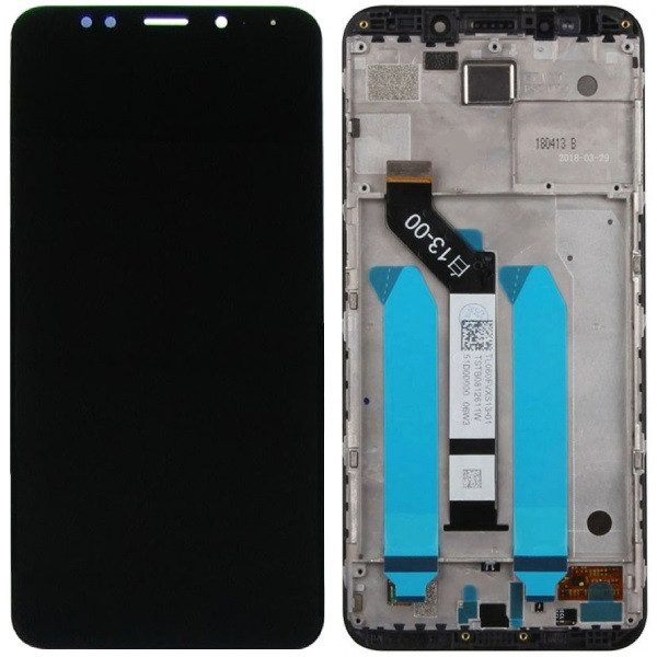 Дисплей Xiaomi Redmi 5 Plus чорний, In-Cell, OEM, з рамкою, фото 1