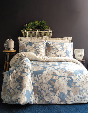 Постільна Білизна Issimo Home Сатин Digital Deco Rose двоспальний євро 200х220см