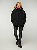 Стильна жіноча стьобана подовжена   зимова Куртка-трансформер- ''Дієго'', фото 8