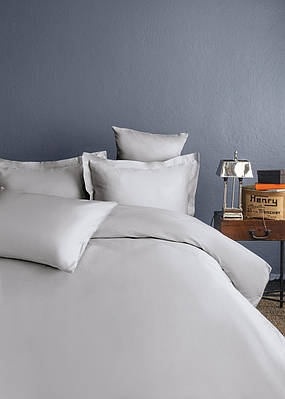 Постільна Білизна Issimo Home Сатин люкс Ice Grey двоспальний євро 200х220см
