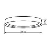 LED світильник накладний 45W з пультом ДК ETRON MODERN, люстра чорна золота, фото 3