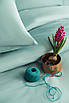 Постільна Білизна Issimo Home Сатин люкс Mint Blue двоспальний євро 200х220см, фото 3