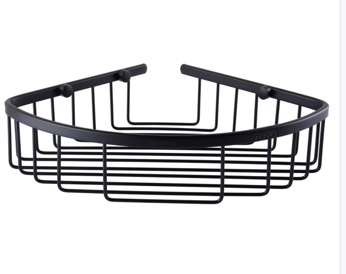 Поличка в душову SS8499bl Чорна Олена НІЖ-SUS304-(200*200)