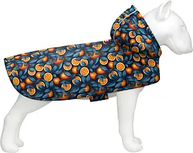 Дощовик-накидка з капюшоном для собак WAUDOG Clothes АПЕЛЬСИНИ S, A 32-35, B 41-52 см, C 26-33 см