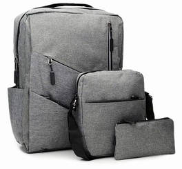 3 в 1 Чоловічий рюкзак з сумкою та гаманцем BAG 1935 з USB