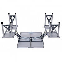 Стіл алюмінієва валіза для пікніка зі стільцями Folding Table 135х85х66м, фото 5