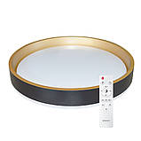 LED світильник накладний 45W з пультом ДК ETRON MODERN, люстра чорна золота, фото 6