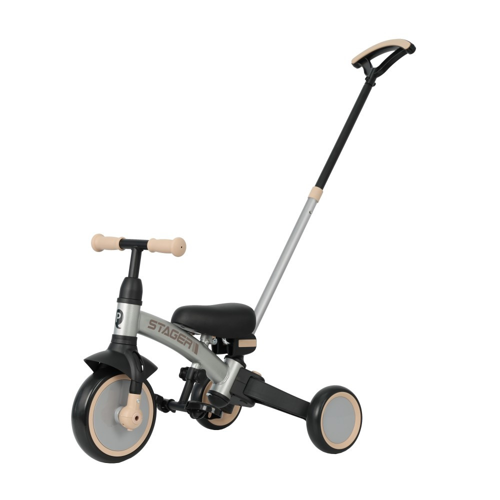 Велосипед з ручкою - біговел Stager 3в1 Silver