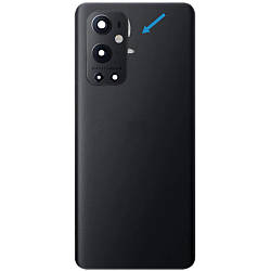 Задня кришка OnePlus 9 Pro чорна, Stellar Black, оригінал PRC + скло камери - частково відсутня краска навколо