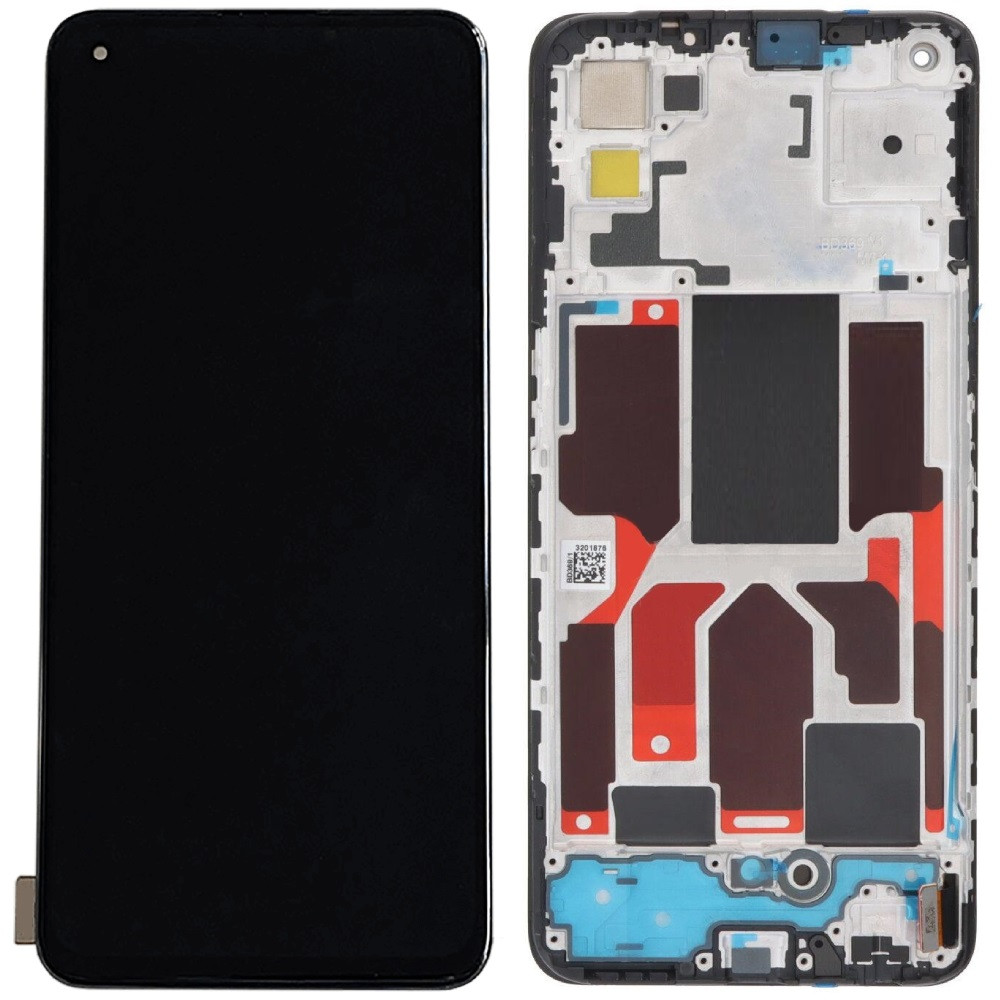 Дисплей Realme GT Master Edition /Oppo Reno 5 5G чорний, TFT, без функції відбитка пальця, з рамкою, фото 1