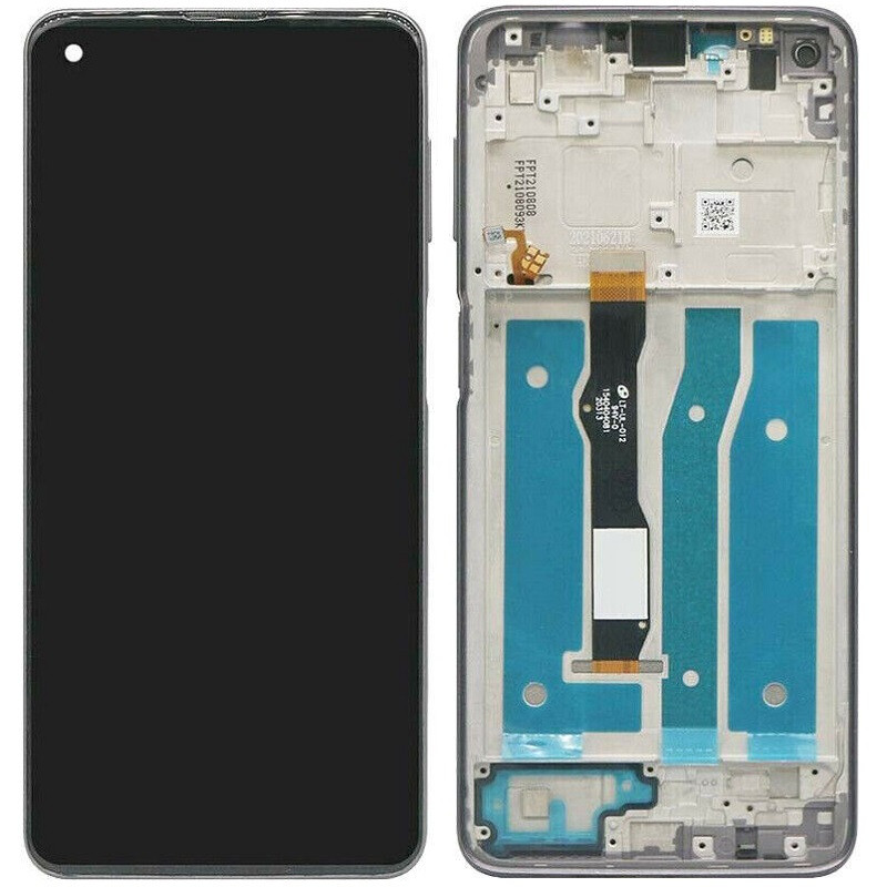 Дисплей Motorola XT2117 Moto G Power 2021 чорний, оригінал PRC, з рамкою сірого кольору, Flash Gray, фото 1