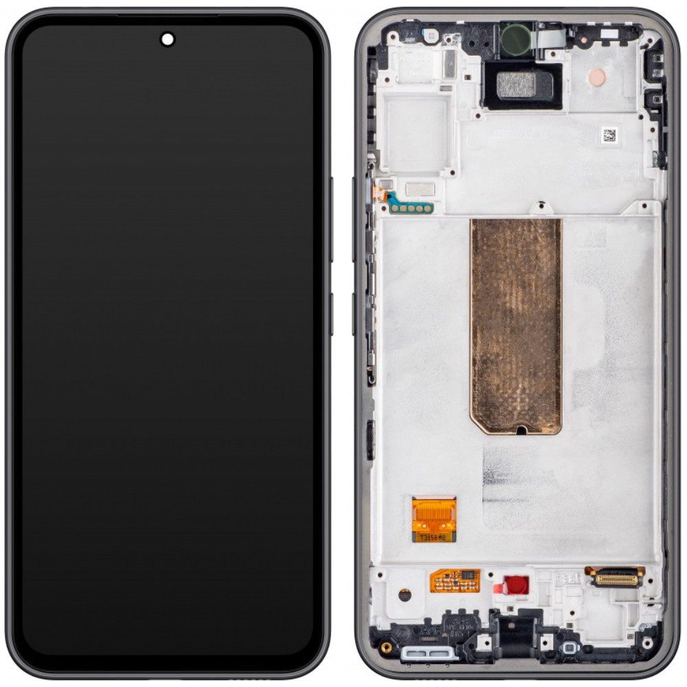 Дисплей Samsung A546 Galaxy A54 чорний, OLED (Small LCD), з рамкою сірого кольору, Graphite, фото 1