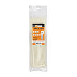 Хомут пластиковий (стяжка) Polax нейлонова 4 х 350мм, білий 100 шт. (37-101), фото 3