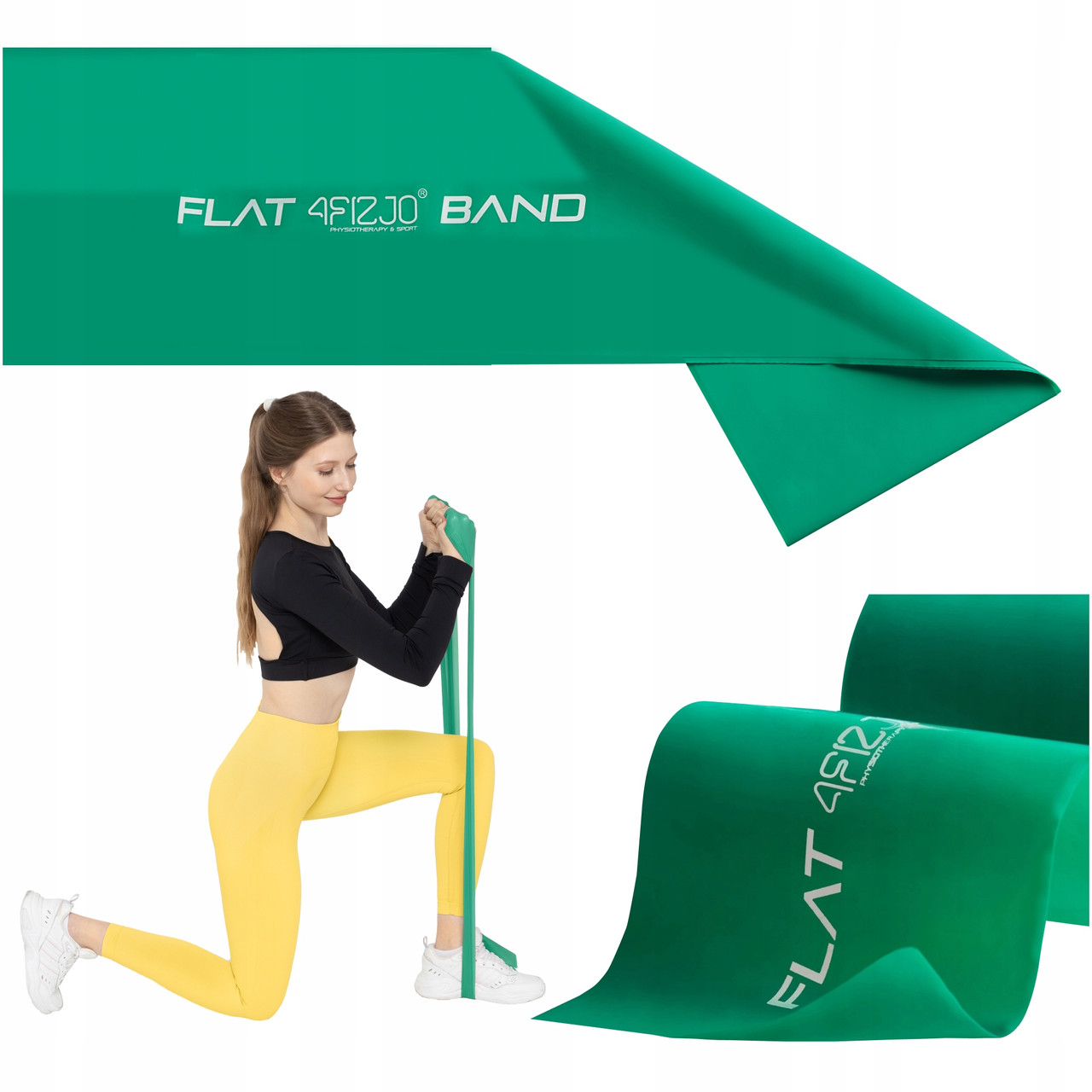 Стрічка-еспандер для спорту та реабілітації 4FIZJO Flat Band 30 м 5-8 кг 4FJ0103 Poland