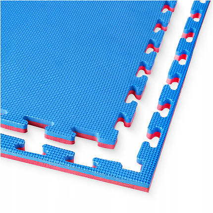 Мат-пазл (ластівчин хвіст) 4FIZJO Mat Puzzle EVA 100 x 100 x 2 см 4FJ0167 Blue/Red Poland, фото 1