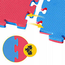Мат-пазл (ластівчин хвіст) 4FIZJO Mat Puzzle EVA 100 x 100 x 2 см 4FJ0167 Blue/Red Poland, фото 4