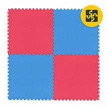 Мат-пазл (ластівчин хвіст) 4FIZJO Mat Puzzle EVA 100 x 100 x 2 см 4FJ0167 Blue/Red Poland, фото 3
