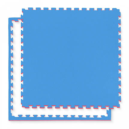 Мат-пазл (ластівчин хвіст) 4FIZJO Mat Puzzle EVA 100 x 100 x 4 см 4FJ0169 Blue/Red Poland, фото 1