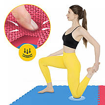 Мат-пазл (ластівчин хвіст) 4FIZJO Mat Puzzle EVA 100 x 100 x 4 см 4FJ0169 Blue/Red Poland, фото 5